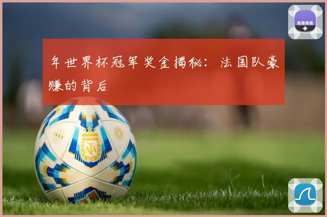 年世界杯冠军奖金揭秘：法国队豪赚的背后