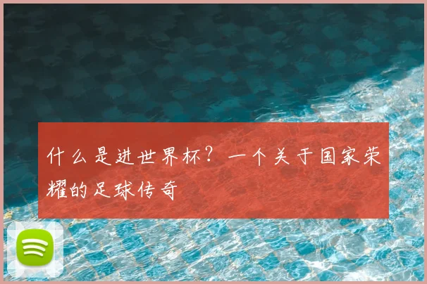 什么是进世界杯？一个关于国家荣耀的足球传奇